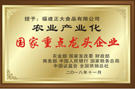 國家重點(diǎn)龍頭企業(yè)